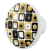 Retro Glamour Gold Keramik Pull Keramikknauf (Rechts)