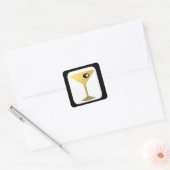 Retro Glamour Gold Martini Stickers (Umschlag)