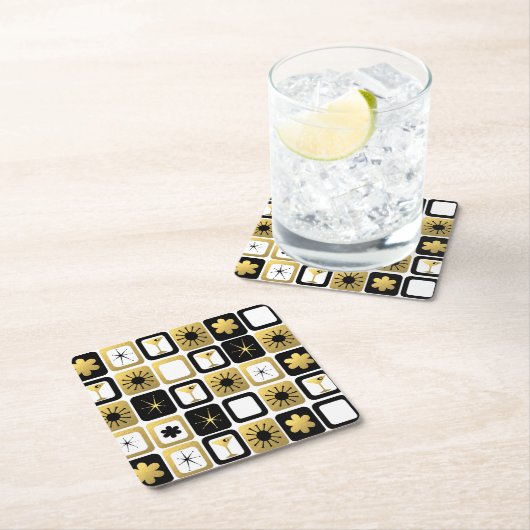 Retro Glamour Gold Paper Untersetzer (Vor Ort)