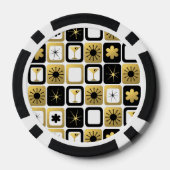 Retro Glamour Gold Poker Chip (Rückseite)