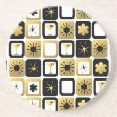 Retro Glamour Gold Sandstone Untersetzer (Vorne)