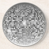 Retro-Glamour wiederbelebt: Vintager Disco-Ball Getränkeuntersetzer (Vorne)
