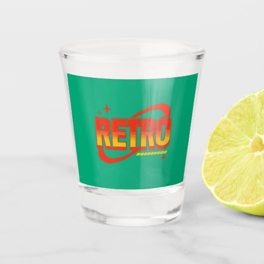 Retro-Glas. Schnapsglas (Vorderseite)