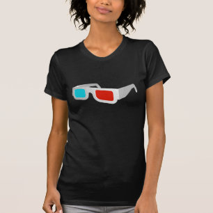 Retro Gläser 3D grafisch T-Shirt