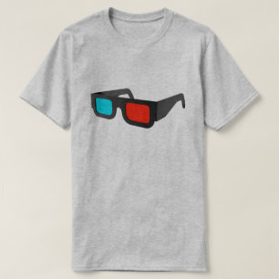 Retro Gläser 3D grafisch T-Shirt