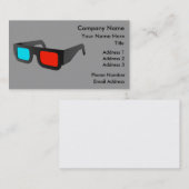 Retro Gläser 3D grafisch Visitenkarte (Vorne/Hinten)