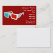 Retro Gläser 3D grafisch Visitenkarte (Vorne/Hinten)