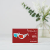 Retro Gläser 3D grafisch Visitenkarte (Stehend Vorderseite)