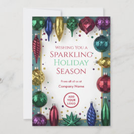 Retro Glass-Ornament Luxe | Business Greetings Feiertagskarte