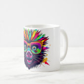 Retro Glasses Porcupine T-Shirt Kaffeetasse (VorderseiteRechts)