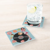 Retro Glasuntersetzer (Schrägansicht)