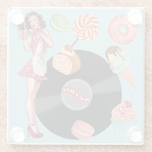 Retro Glasuntersetzer (Rückseite)