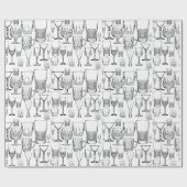 Retro Glaswaren Giftwrap Geschenkpapier (Flach)