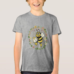 Retro glaube an dich selbst Vintage Honigbiene Tri-Blend Shirt