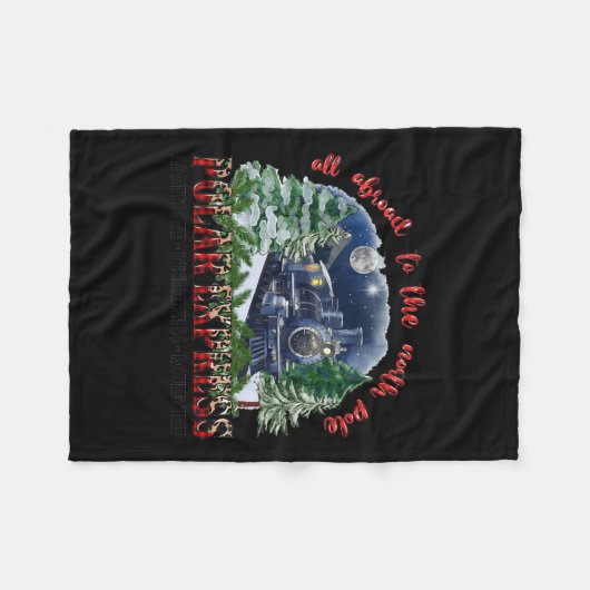 Retro Glaube Bahn Nordpol Polar Express Alles A Fleecedecke (Vorderseite (Horizontal))