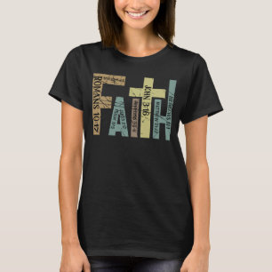 Retro-Glaube, Christliches Kreuz T-Shirt
