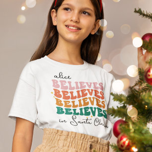 Retro glauben an Weihnachtsfamilien vom Weihnachts T-Shirt