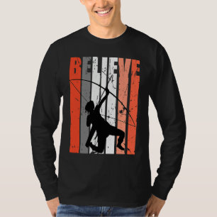 Retro Glauben Bogenschießen Bogenschütze Bogen Pfe T-Shirt