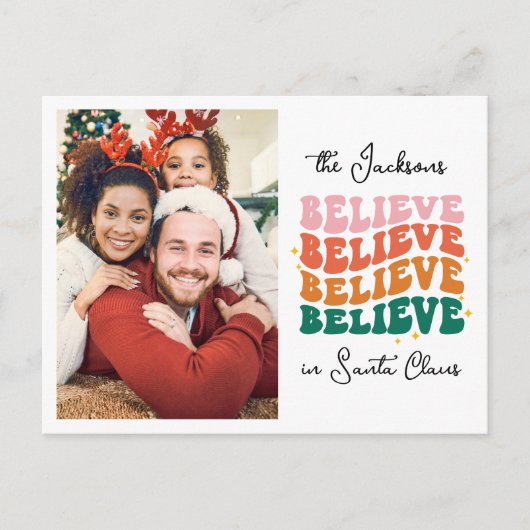 Retro glauben wir an Weihnachten Foto (Vorderseite)