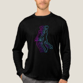 Retro Glitch Art Basketball Player Tri-Blend Shirt (Vorderseite)