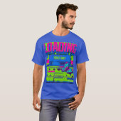 Retro Glitch Art Butterfly Loading Please Wait T-S T-Shirt (Vorne ganz)