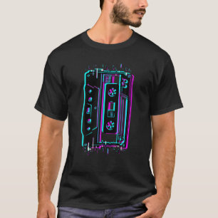 Retro Glitch Cassette Tape A 80er 90S Kostümmusik T-Shirt