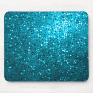 Retro-Glitzer mit blauen Farbtönen und Glitzern 2 Mousepad