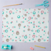 Retro Glitzer Red Green Gold Polka Dots Weihnachte Seidenpapier (Basteln)