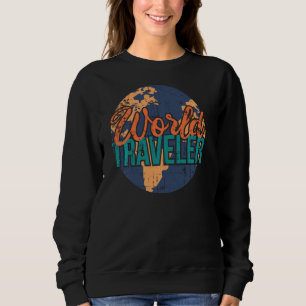 Retro Globe für Vintage Reisende Sweatshirt