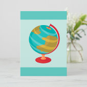 Retro Globe Illustration Vintage Erdkarte Einladung