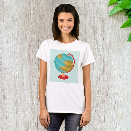Retro Globe Illustration Vintage Erdkarte T-Shirt