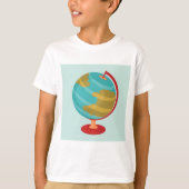 Retro Globe Illustration Vintage Erdkarte T-Shirt (Vorderseite)