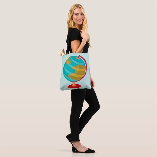 Retro Globe Illustration Vintage Erdkarte Tasche