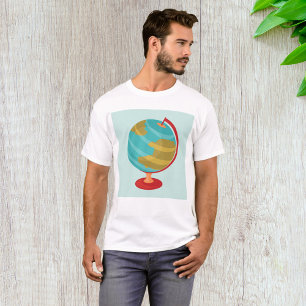 Retro-Globus-Illustration Vintage-Erdekarte T-Shirt