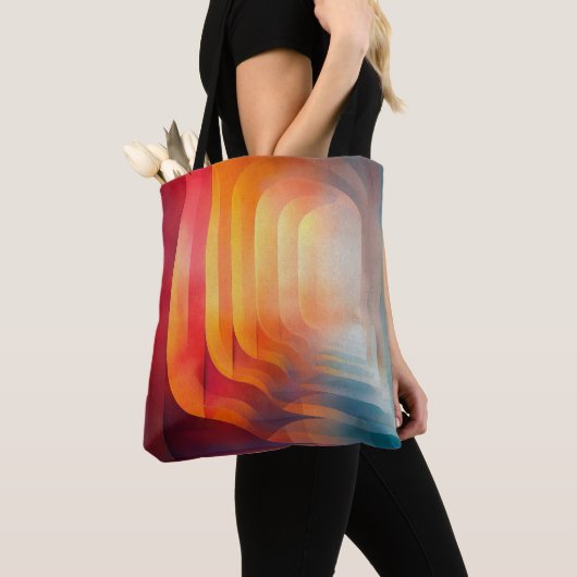 Retro Glow Arches – Abstract Mid-Century Tasche (Von Nahem)