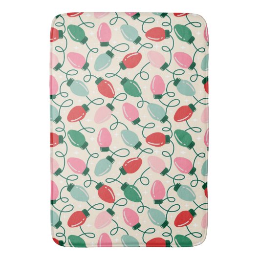 Retro Glow Lights Badematte (Vorderseite Vertikal)