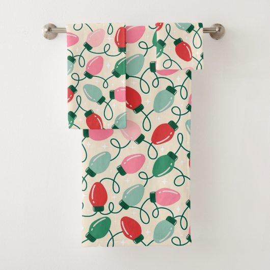 Retro Glow Lights Badhandtuch Set (Insitu)