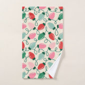 Retro Glow Lights Badhandtuch Set (Handtuch)