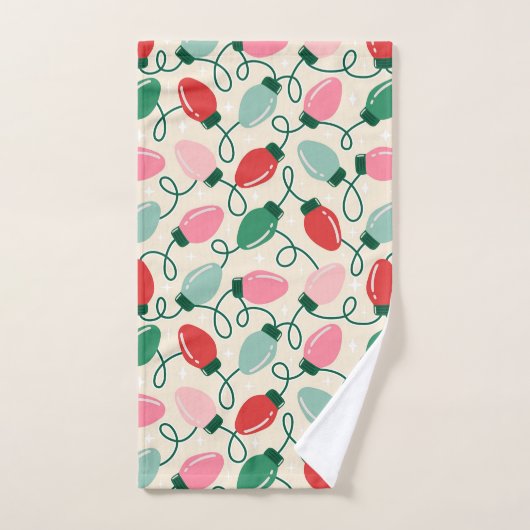 Retro Glow Lights Badhandtuch Set (Handtuch)