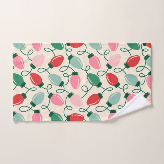 Retro Glow Lights Badhandtuch Set (Handtuch)