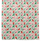 Retro Glow Lights Duschvorhang (Vorderseite)