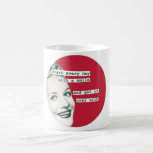 Retro-glückliche Hausfrau SMILE Tasse