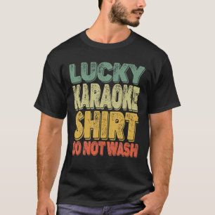 Retro Glücklicher Karaoke-Sänger Nicht Waschen Män T-Shirt