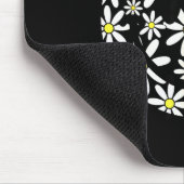 Retro glückliches Gesicht Gänseblümchen-Blume Prep Mousepad (Ecke)
