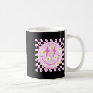 Retro Glückliches Lächeln Gesicht Karomuster Nk Gä Kaffeetasse
