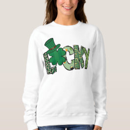 Retro Glückskleeblatt St. Patrick's Day Sweatshirt