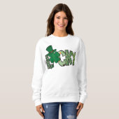 Retro Glückskleeblatt St. Patrick's Day Sweatshirt (Vorne ganz)