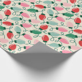 Retro-Glühlichter Geschenkpapier (Ecke)