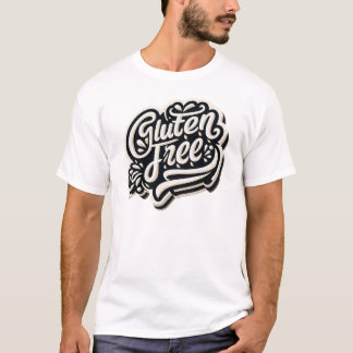 Retro-Glutenfrei-Typografie-Schrift-Grafik T-Shirt