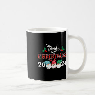 Retro-Gnom-Familien-Weihnachten Rot karierte Pyjam Kaffeetasse